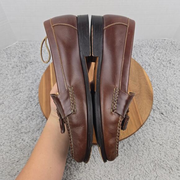 G.H. Bass Mens 11D Brown Leather Casual Lifestyle Office Daily Tassel Loafer main image 11